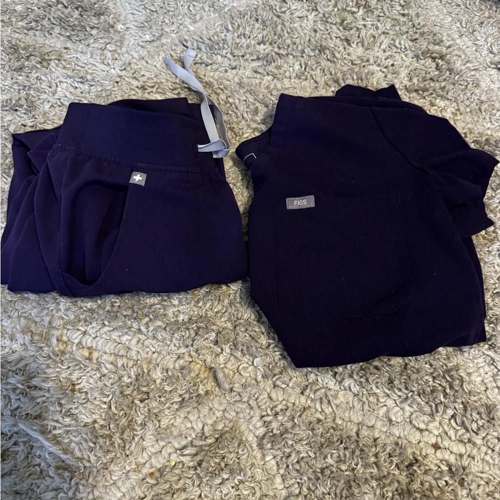 Purple Jam Figs Scrub Set Zamora jogger Bottoms & Catarina Scrub Top